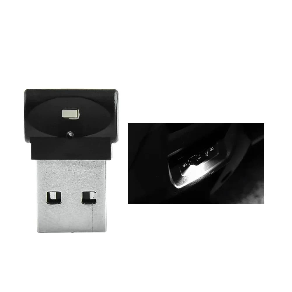 Lumière d'ambiance intérieure de voiture, éclairage de secours, Mini USB LED, lampe décorative color