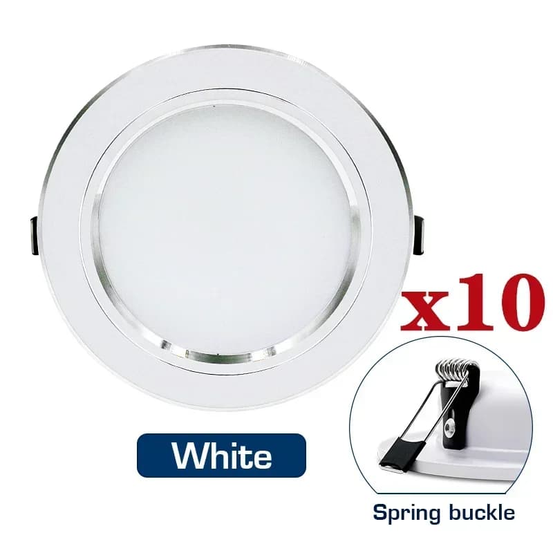 10 pcs/lot LED Downlight or/argent/corps blanc 5 W 9 W 12 W 15 W 18 W LED ronde plafonnier 12 V 24 V