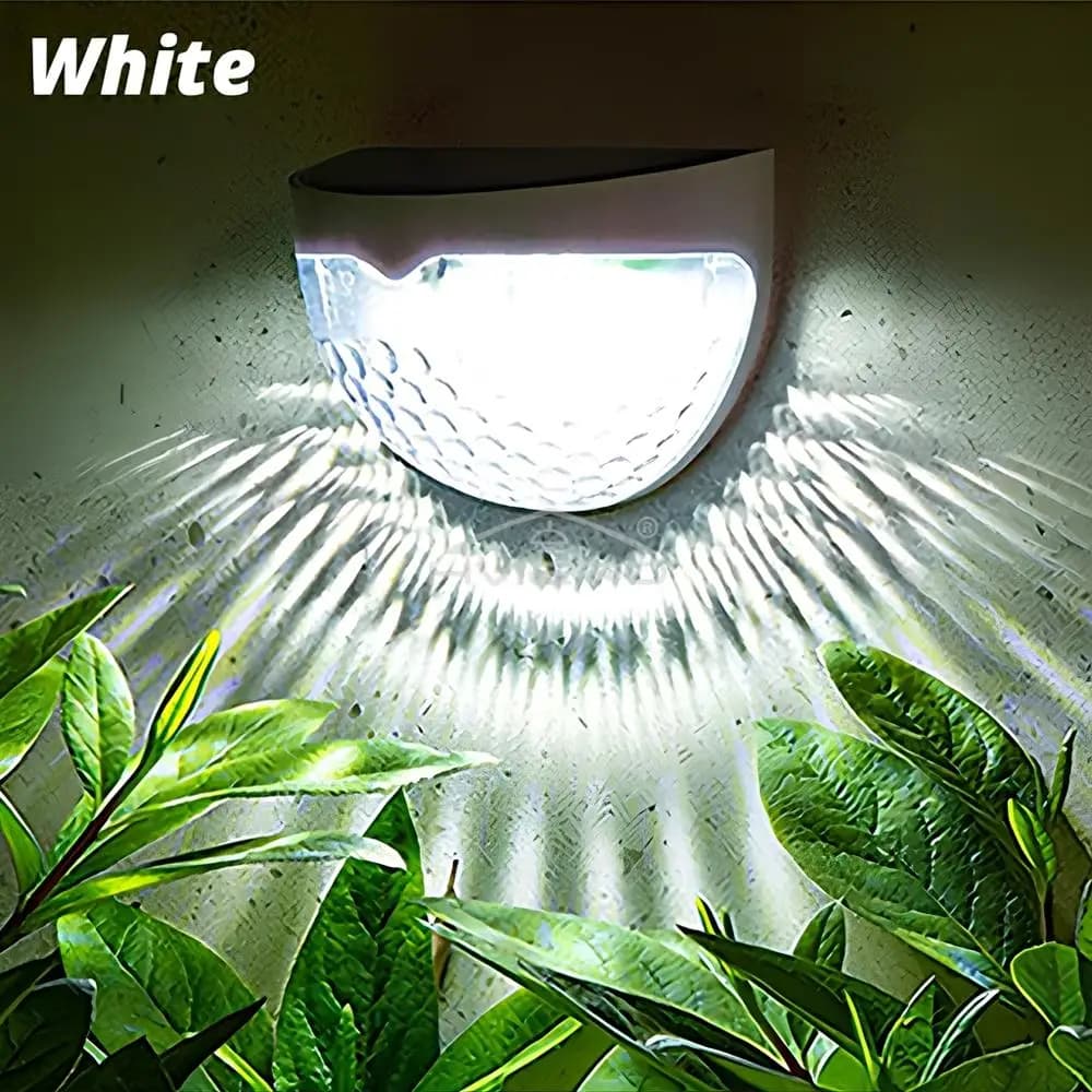 Lampes solaires 6 LED demi-rondes étanches pour cour, jardin, haie, balcon – Éclairage de nuit à ind