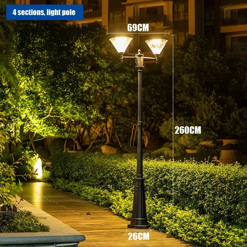 Réverbère étanche de style européen, lampe de jardin rétro, extérieur, villa, pelouse, ingénierie, h