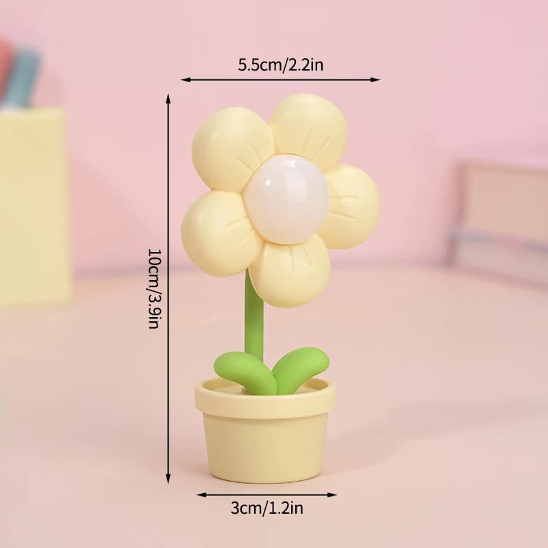 Mini LED fleur veilleuse mignon petite lampe de Table ornement de bureau chevet chambre lumières d'a