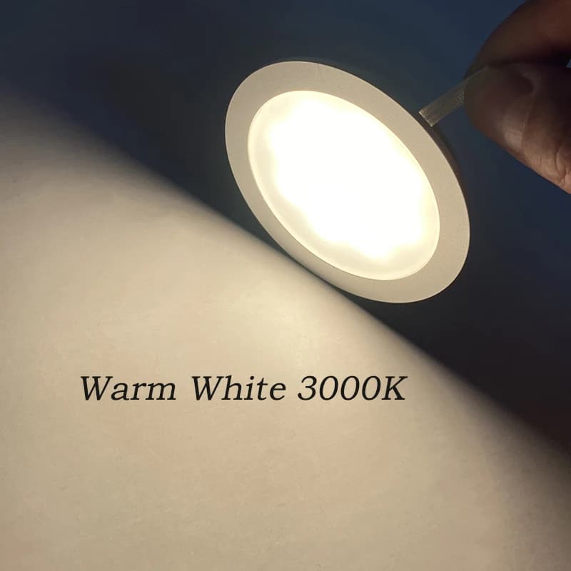 Mini spot LED ultra-plat 3W/5W dimmable 12V/24V DC pour cuisines et plafonds de camping-cars, spots 