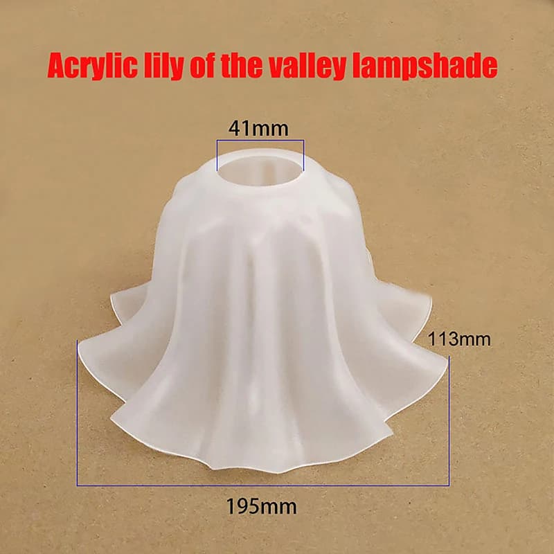 E27 acrylique cloche orchidée abat-jour lampe suspendue accessoires pièces de Table bricolage mur nu
