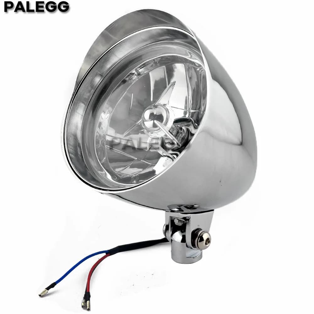 Phare de moto H4 5.75 pouces, Tri Bar, pour Harley Davidson Sportster XL883 1200 48 72 Dyna Wide Gli