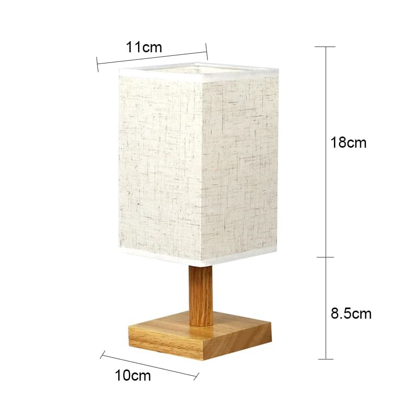 Lampe de table LED à intensité variable avec prise USB, lampe de décoration simple, abat-jour en tis