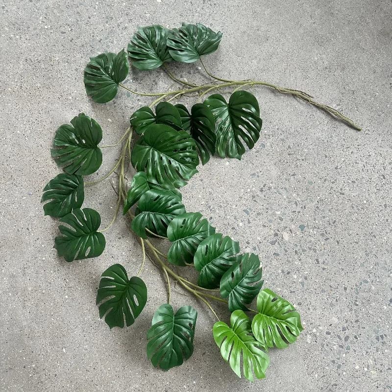 Plantes artificielles 1,8 m, feuilles de Monstera, lianes en plastique, plante verte artificielle, f