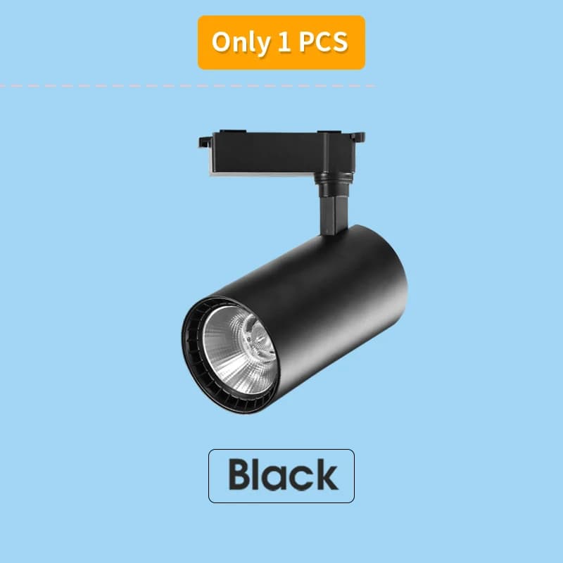 Spot LED sur rail COB 220V 50W pour cuisine et magasin de vêtements