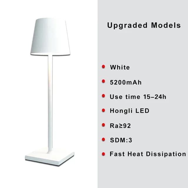 Lampe de Table sans fil, lampe de chevet à intensité variable, éclairage d'ambiance de Restaurant po