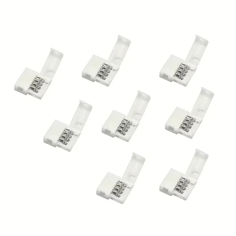 Connecteur de bande LED 8mm 10mm, 2 broches 4 broches 3528 5050 RGB, couleur unique, sans soudure, c