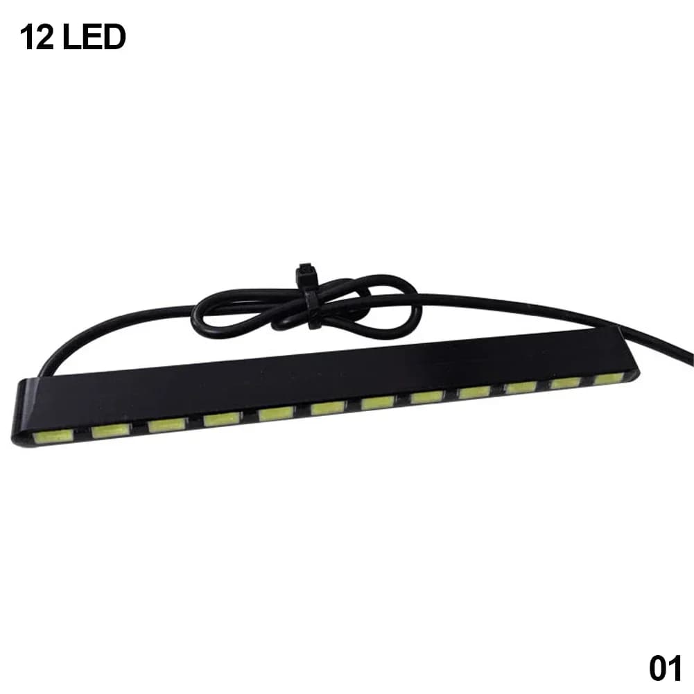 Bandes LED DRL pour voiture, 12V, phares antibrouillard pour course de jour, ampoules intérieures, é