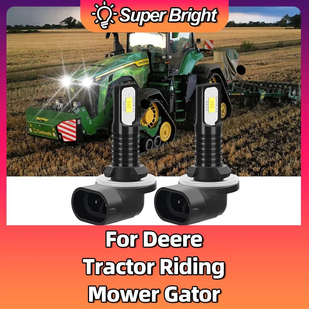 2 pièces lumières Led 894/881/896/862/886 ampoules antibrouillard 6000K blanc pour Deere tracteur to