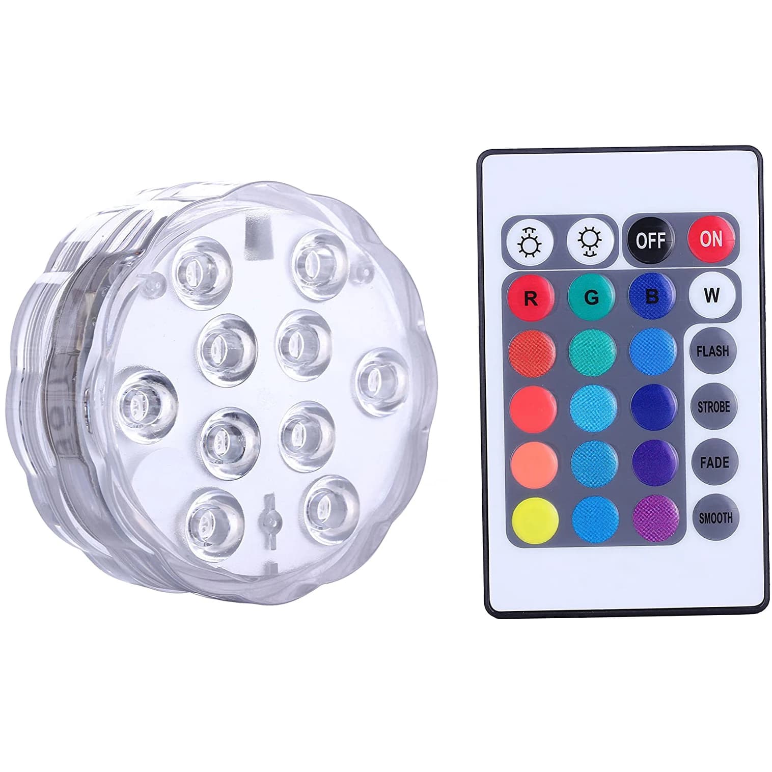 SubSN-Lumières LED avec télécommande, alimenté par batterie, sécuritaires sous-marin, baignoire, bai