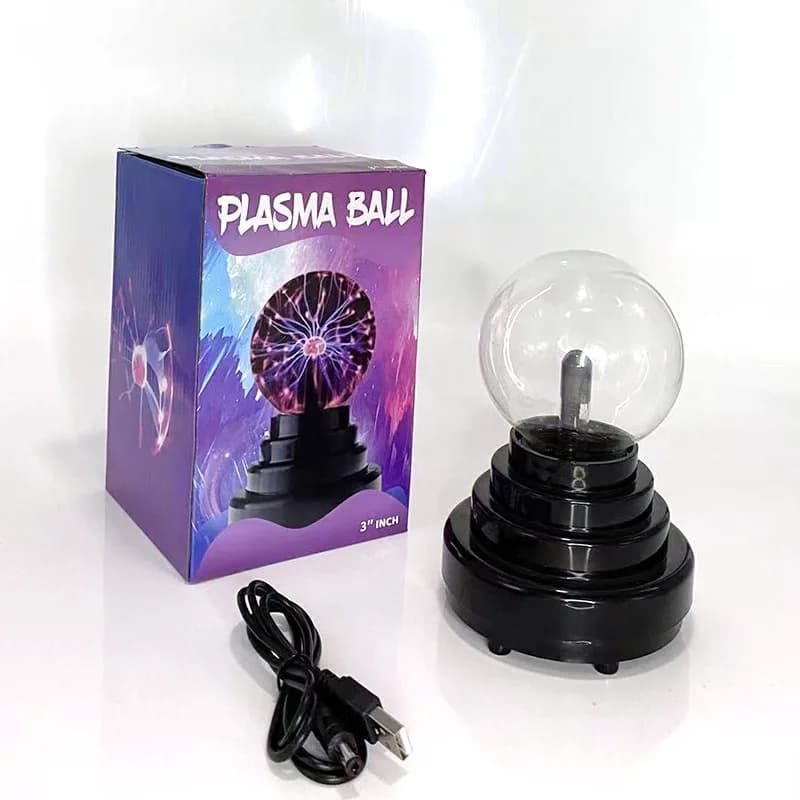 Lampe LED tactile boule de plasma en cristal magique, veilleuse pour enfant, cadeau de décoration d'