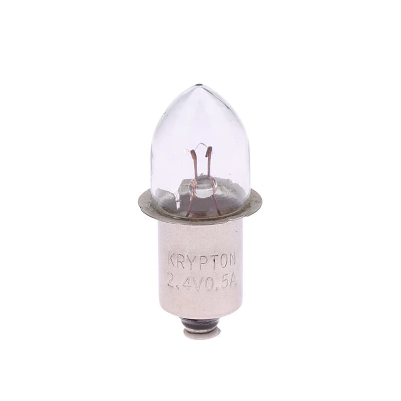 Ampoule de remplacement pratique P13.5S pour lampe de poche style ancien 2.4V 3.6V 4.8V 6V 7.2V 0.4A