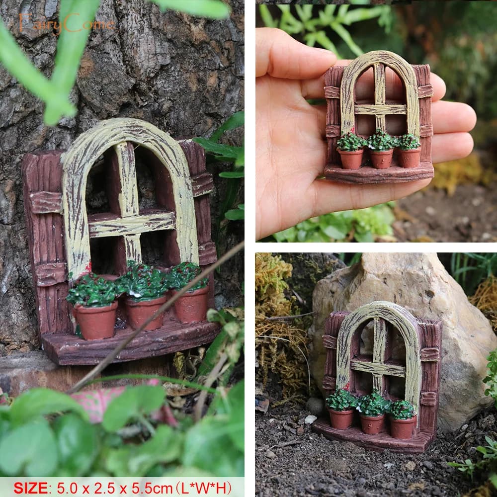 Table et chaises de jardin féerique en métal, ensemble d'articles de jardin miniatures rétro pour ma