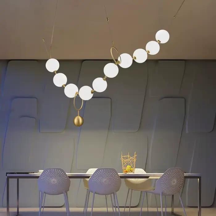 Plafonnier LED suspendu en acrylique au design nordique, luminaire décoratif d'intérieur, idéal pour