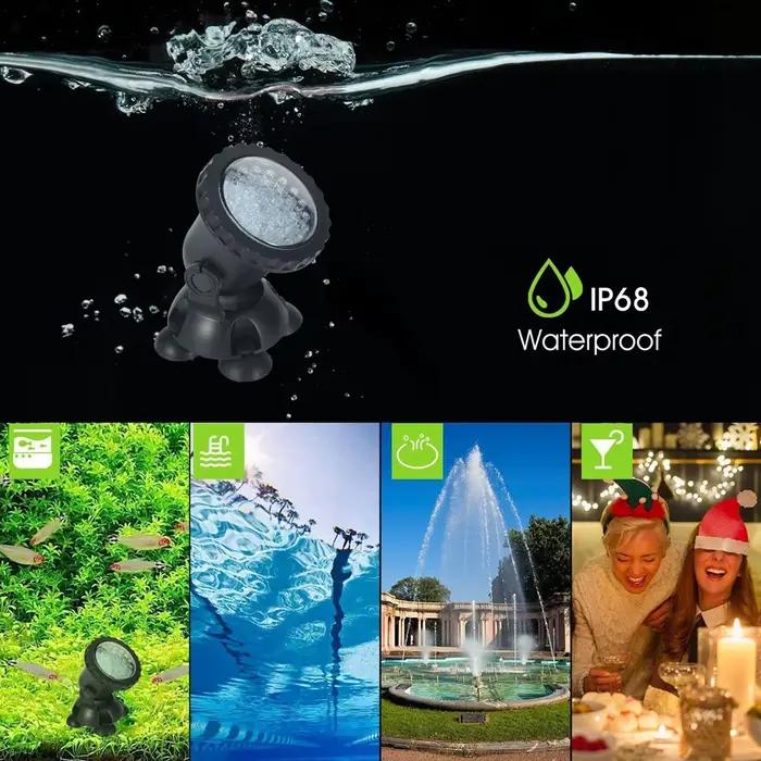 Lampe LED sous-marine imperméable conforme à la norme IP68, Spot lumineux, rvb, idéal pour une pisci