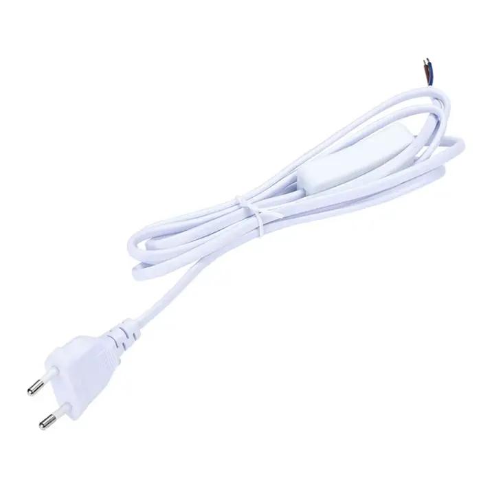 Rallonge d'alimentation pour tube LED avec remplacement marche/arrêt, connecteur de fil, prise UE, A