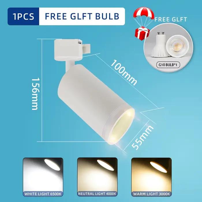 Led éclairage sur Rail 110-220V 3 couleurs plafonnier Rail lumières ensemble Rails projecteur pour m