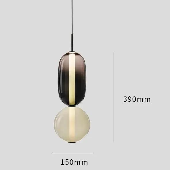 Lustre en verre bonbon lampe suspendue créative suspension de plafond pour Loft salon salle à manger