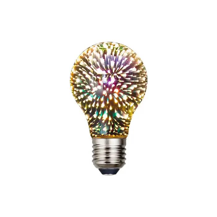 Lampe de feux d'artifice étoile vintage Edison, ampoule LED 3D, veilleuse de vacances, décoration de