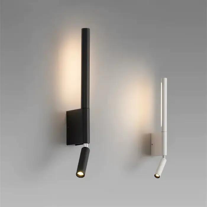Applique murale de chevet LED rotative à 330 degrés, lampe de lecture réglable avec interrupteur pou