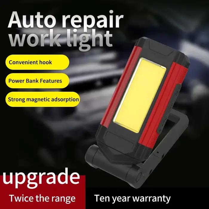 Lampe de travail magnétique COB Portable, lampe de poche LED Rechargeable, Super lumineuse, étanche,