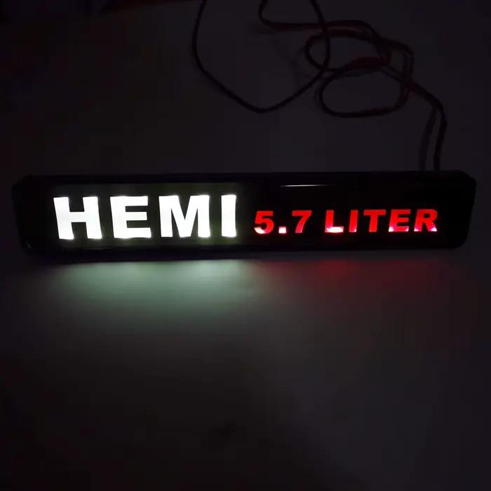Lampe LED HEMI pour calandre, éclairage d'ambiance, logo HEMI 5.7 LITRES, lampe de décoration pour c