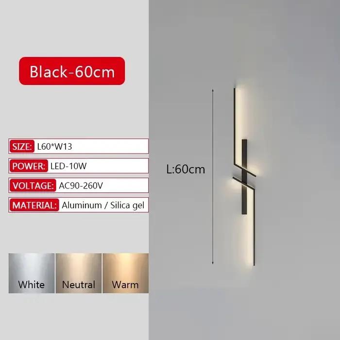 Lampe murale LED moderne avec variateur de lumière à distance pour salon, chambre à coucher, éclaira