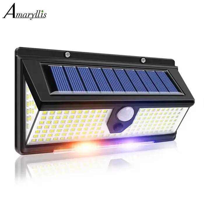 Lampe solaire extérieure à 190LED avec détecteur de mouvement, applique murale, décoration de jardin