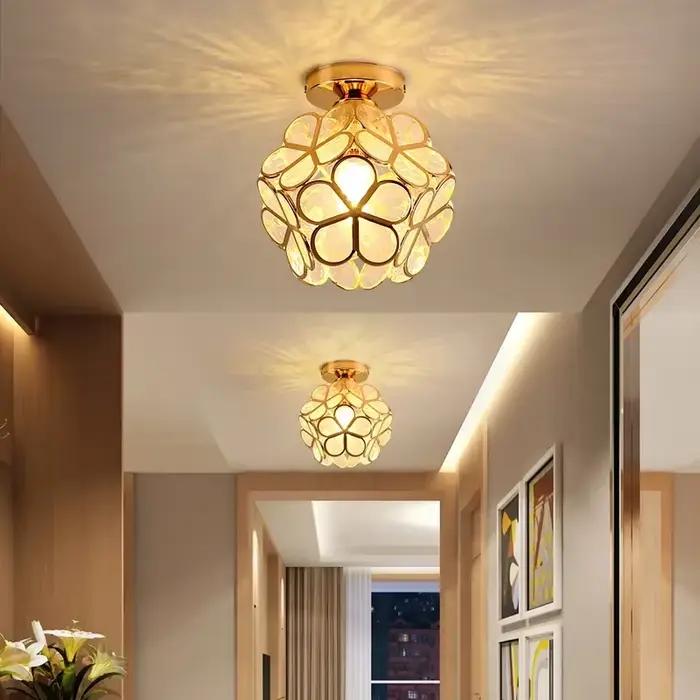 Plafonniers LED modernes nordiques, lampe, pétale acrylique, appartements, loft, étude, allée, coulo