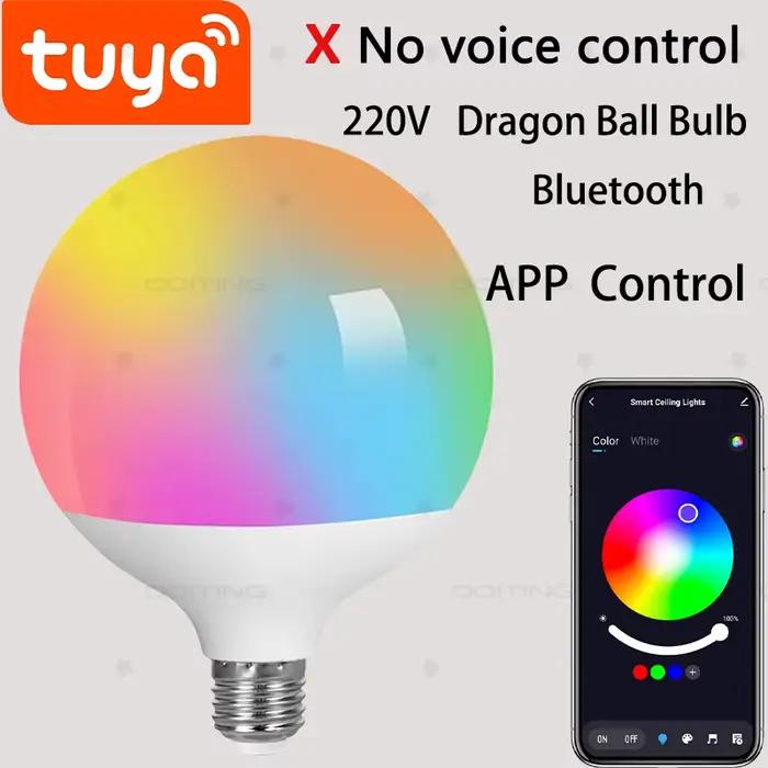 Ampoule Dragon Ball intelligente Bluetooth Tuya 220V, lampes Led E27, Base RGBCW, application Smart