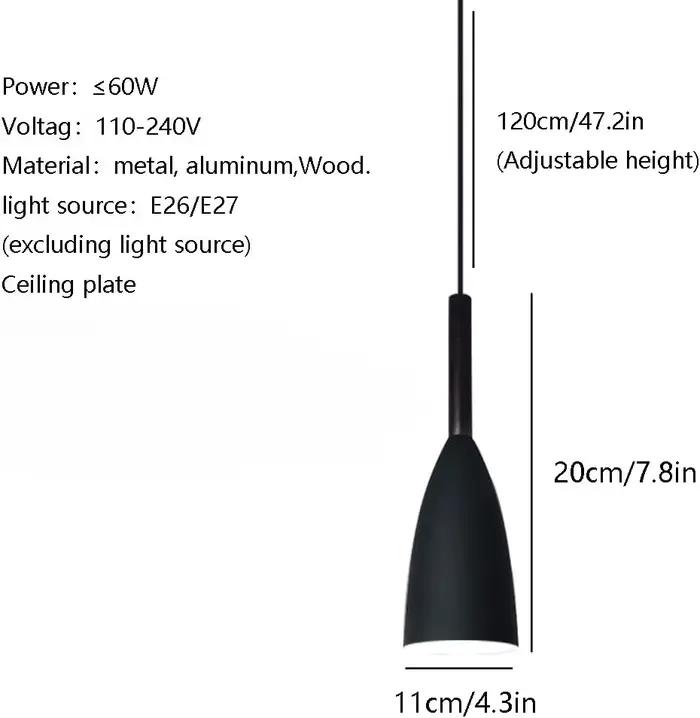 Luminaires suspendus modernes lampe suspendue intérieure industrielle 1 lumière lustre rustique clas