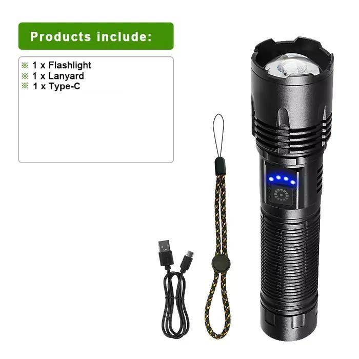 2025 nouvelle lampe de poche LED Ultra lumineuse 85000000LM torche tactique à lumière forte lampe Po