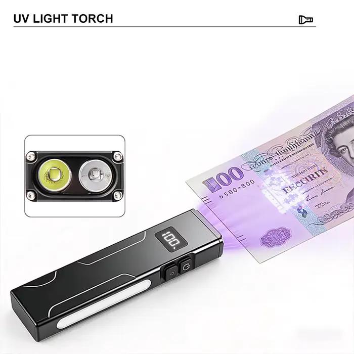 Lampe de travail Amanfire X729 LED avec clip dorsal, lampe latérale magnétique RGB, lampe UV multifo