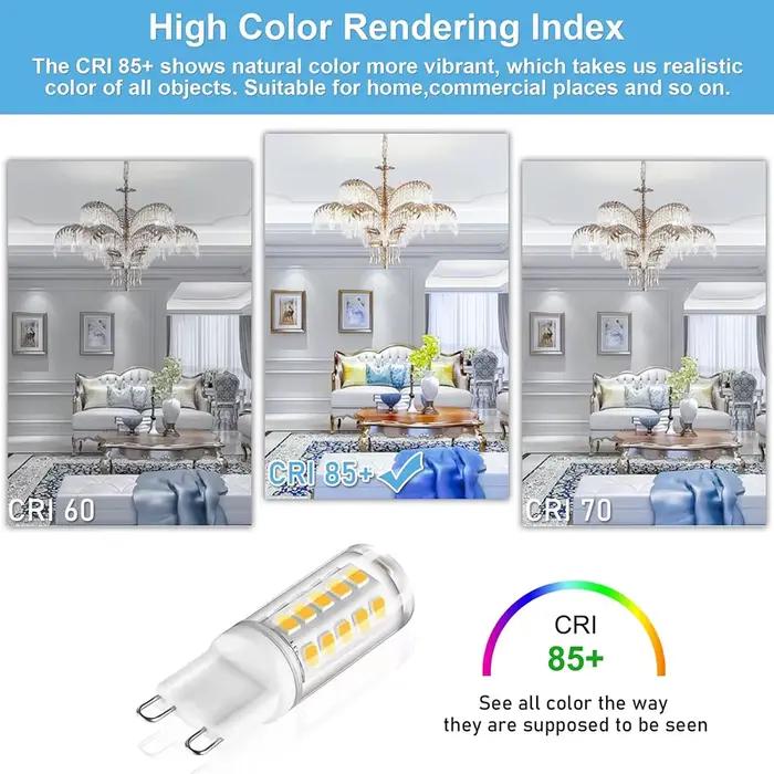 10 pièces G9 lampe à LED la plus brillante AC220V 230 V 240 V 7 W céramique SMD 2835 ampoule LED bla