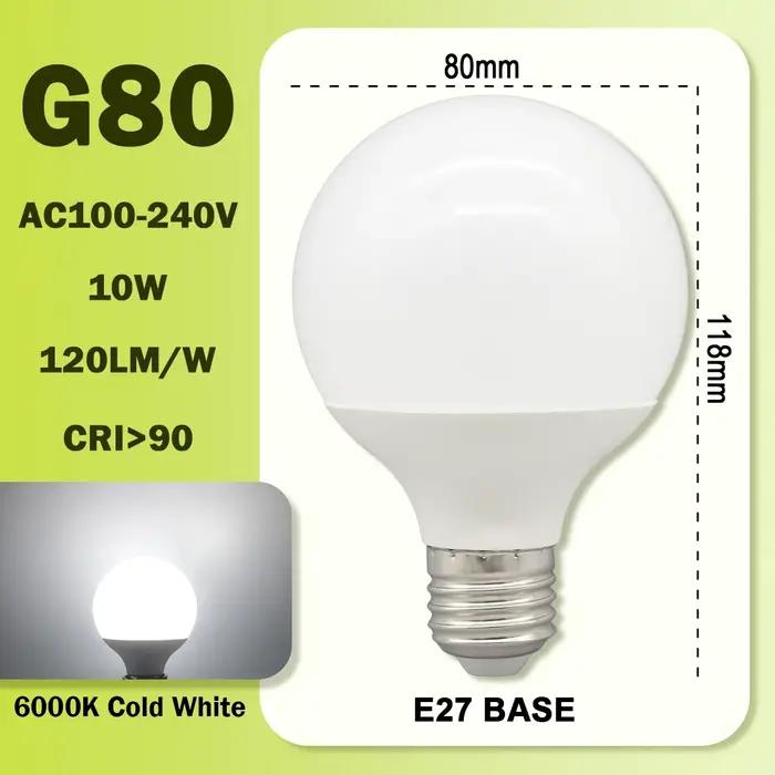 Ampoule LED E27 10W 15W 18W AC 220V 127V G80 G95 G120, 1 à 6 pièces, lampe à économie d'énergie, amp