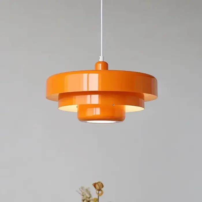 Suspension LED rétro médiévale restaurant nordique décoration de la maison plafond orange suspension