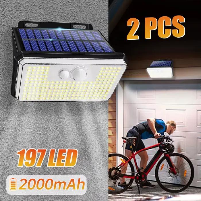 Applique murale solaire imperméable avec capteur de mouvement, imperméable conforme à la norme IP67,