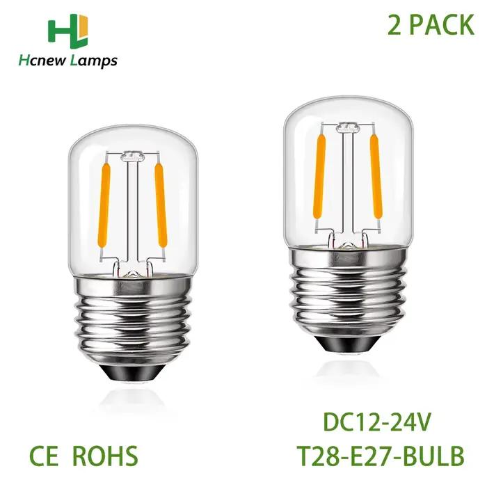 Ampoule LED à Filament Vintage Basse Tension, Verre Clair, 1W, pour Hurhome, Watches Landscape, Loma