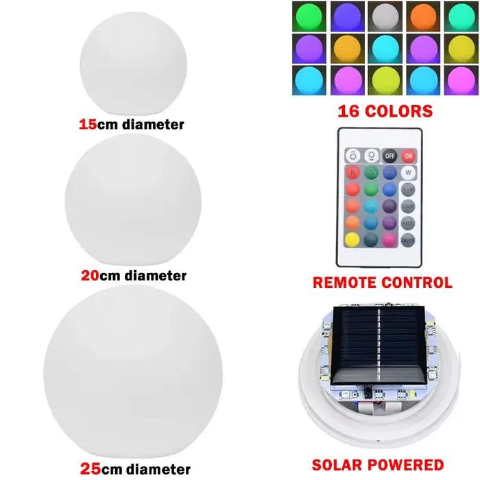 Lampe solaire à LED multicolore pour piscine extérieure, boule flottante, lampe sous-marine pour cou