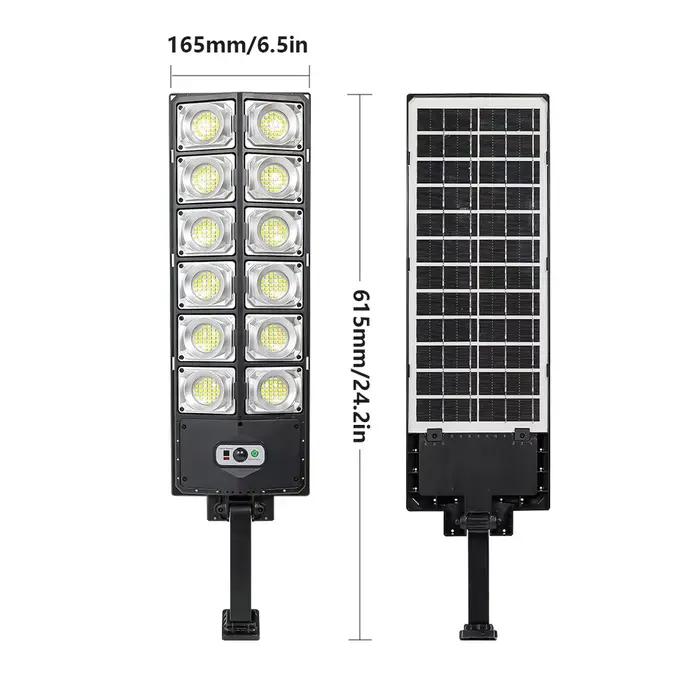 Lampadaires solaires extérieurs, lampe LED étanche, détecteur de mouvement de sécurité, 360 LED, 3 m