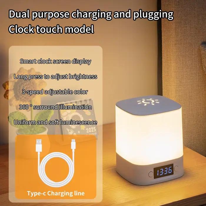 LED veilleuse chevet lampe de bureau Rechargeable chambre bébé alimentation Protection des yeux somm