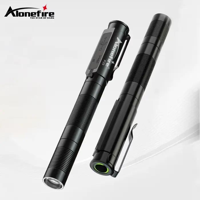 Mini lampe de poche à Zoom, lampe de poche Led, Rechargeable par USB, lumière blanche, Camping, rand