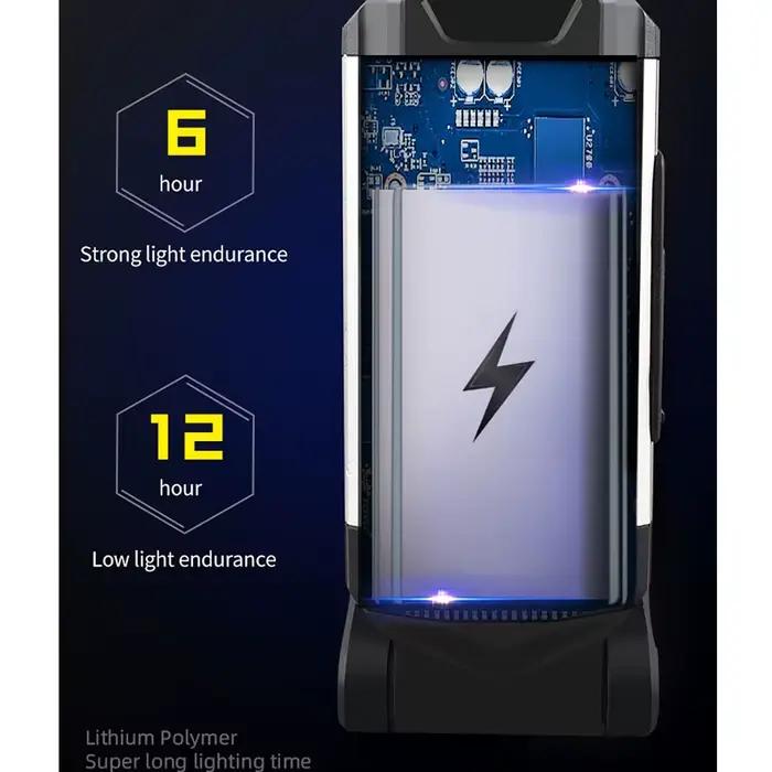Lampe de travail magnétique COB Portable, lampe de poche LED Rechargeable, Super lumineuse, étanche,