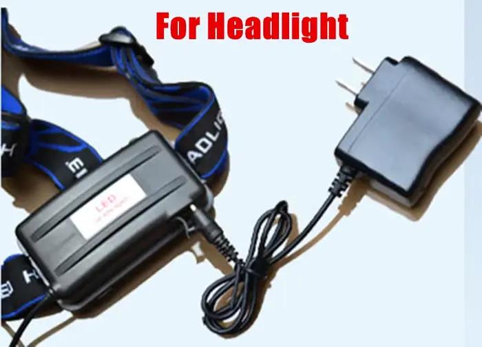 Chargeur de lampe frontale chargeur de lampe de poche le chargeur DC pour lampe de poche LED 18650 c