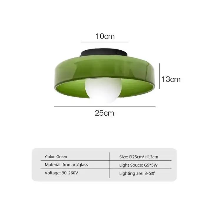 Plafonnier LED vintage Bauhaus, applique murale crème, source lumineuse G9 à tête unique, éclairage
