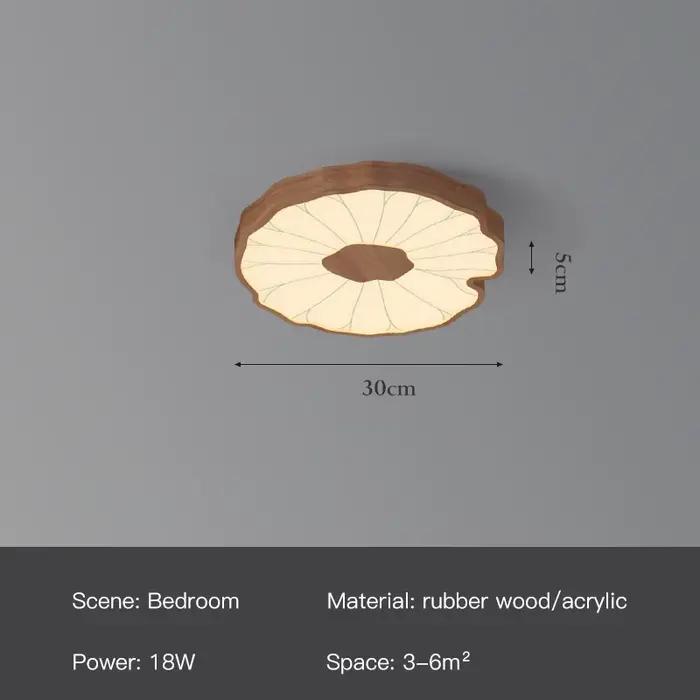 Plafonnier Led en bois au design moderne, luminaire décoratif d'intérieur, idéal pour un Hall, un sa