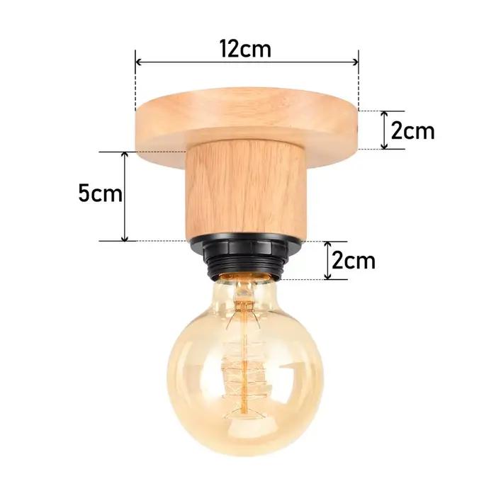 LED E27 plafonniers Vintage industriel bois plafonnier pour cuisine salon Bar Restaurant fil Cage ab