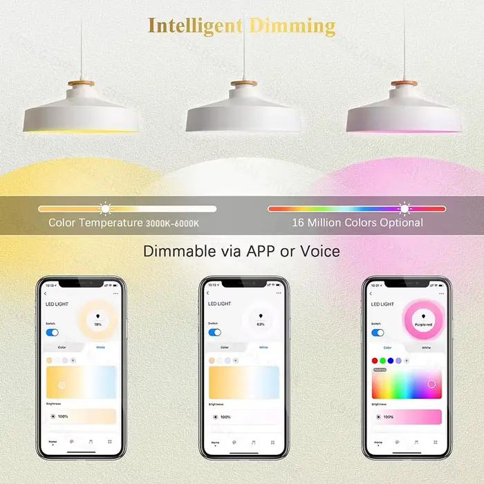 Zigbee GU10 lampe à LED Wifi projecteur intelligent Lampara 5W 110V 220V RGB + C + W ampoule à inten